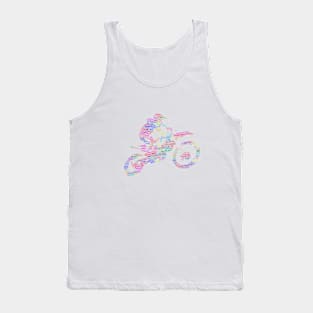 Motocross Moto Silhouette Shape Text Word Cloud Tank Top